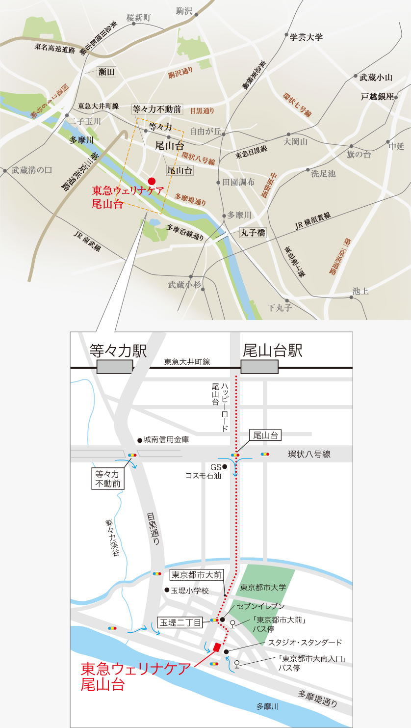 東急ウェリナケア 尾山台 アクセス 東急ウェルネスの介護付有料老人ホーム